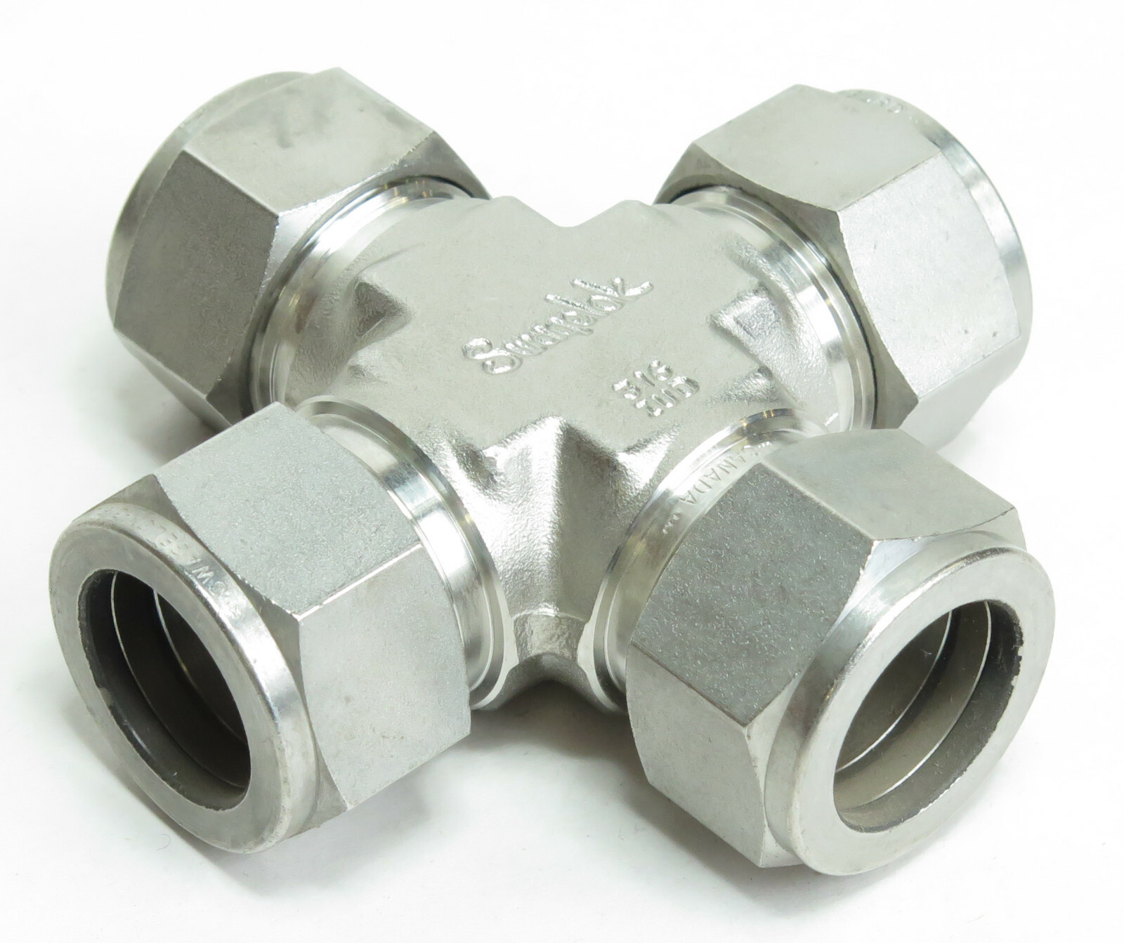 SWAGELOK SS-1210-4 CROSS UNION COMPRESSION FITTING, 3/4