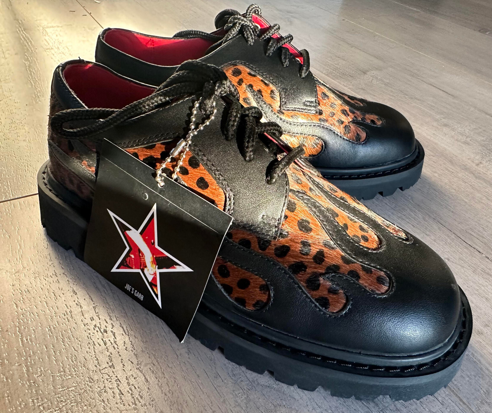 Joes Garb George Esquivel Black Flames Leopard Vamp Greaser