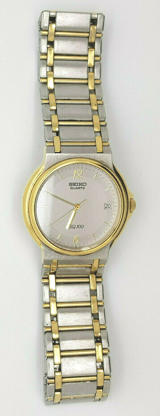 Seiko Quartz SQ 100 5H22-6050 Two Tone | eBay