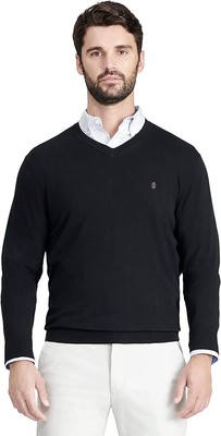 

IZOD Мужской однотонный свитер Premium Essentials с v-образным вырезом 12 калибра