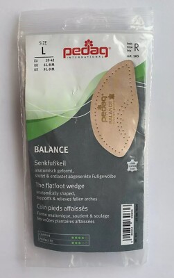 Pedag International Leather Flatfoot Wedge Fallen Arch Support  Size L 9L-9M