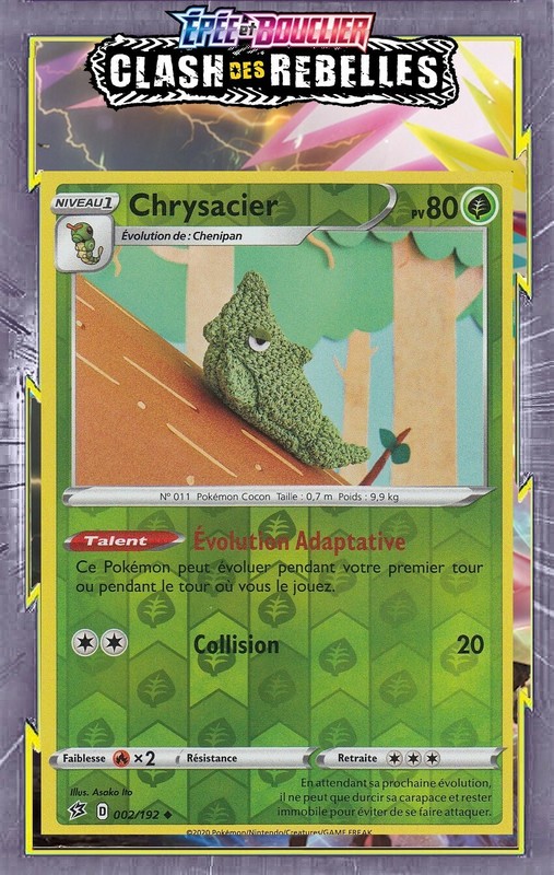 Chrysacier Reverse - Eb02:Clash Des Rebelles - 002/192 - Carte Pokemon Neuve Fr