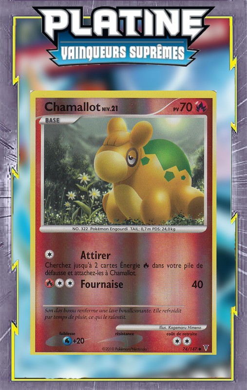 Chamallot Reverse- Platine:Vainqueurs SuprÃªMes - 74/147- Carte PokÃ©Mon FranÃ§Aise