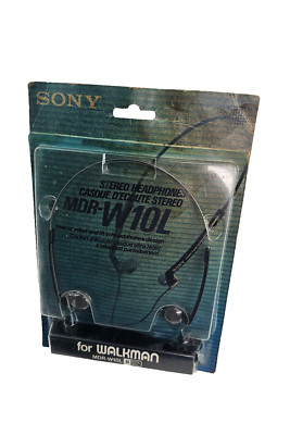 Vintage Sony Walkman Cassette Stereo Headphones MDR-W10L Damaged Package Read!