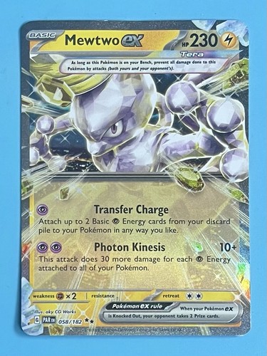 Pokemon Card - Mewtwo ex Paradox Rift 058/182 Double Rare