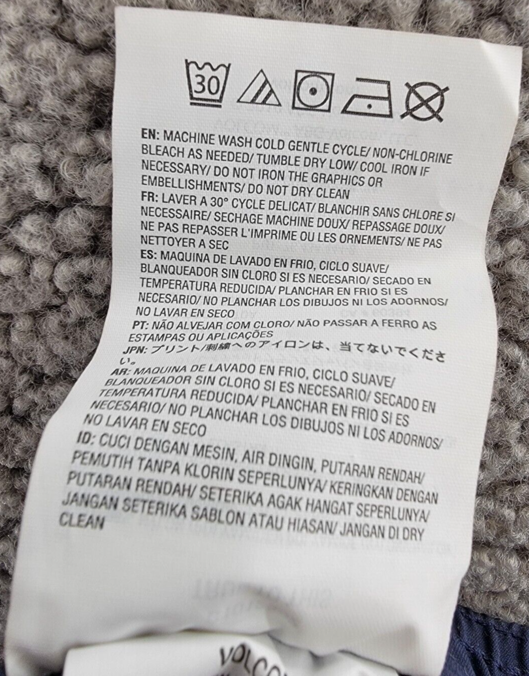 Volcom New Aged Stone Elastic Waist Shorts Boys 8-20 Navy Pockets Drawcord Logo~ - Picture 14 of 16