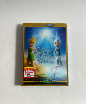 Disney Secret Of The Wings Movie and Pixie Hollow Games ( DVD+ Blu-Ray) NWT