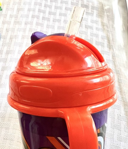 Wild Things Straw Top Kids Cup Sippy W/Handles Pumpkin and Skeleton Halloween