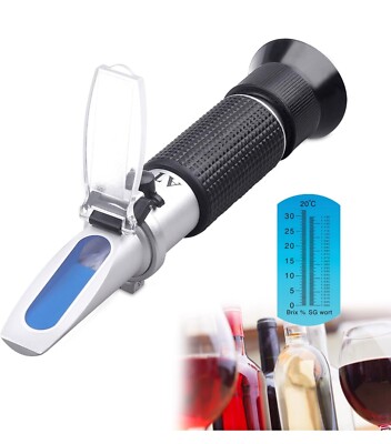 Brix Refractometer with ATC - Tiaoyeer Digital Handheld for Beer Wine Brewing