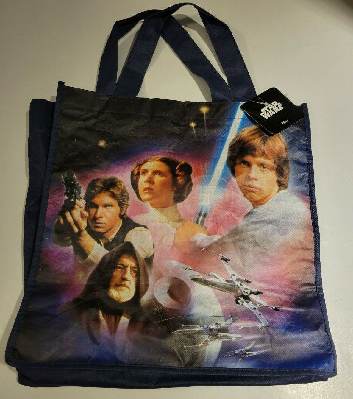 Blue Star Wars Reusable Grocery Shopping Bag 13" x 12" x 6"