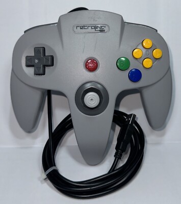 Retrolink Nintendo Wired USB Controller PC & Mac Gray Classic N64 Style Tested