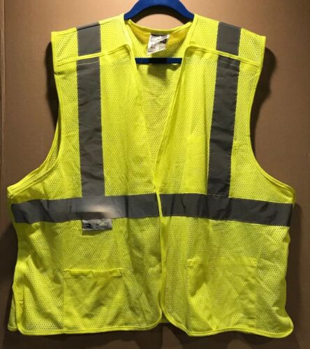 Adult Sz 2XL Radians Class 2 Reflective Safety Vest Yellow Mes...