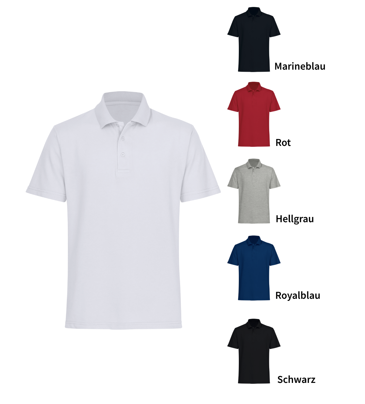 Poloshirt Herren Basic Polo-Shirt Piqué Shirt Herren in mehreren Farben
