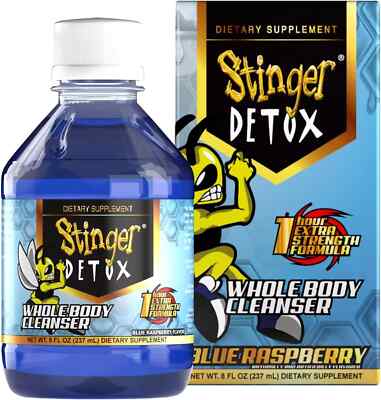 Stinger Detox Whole Body Cleanser 1 Hour Extra Strength   Blue Raspberry - 8 OZ