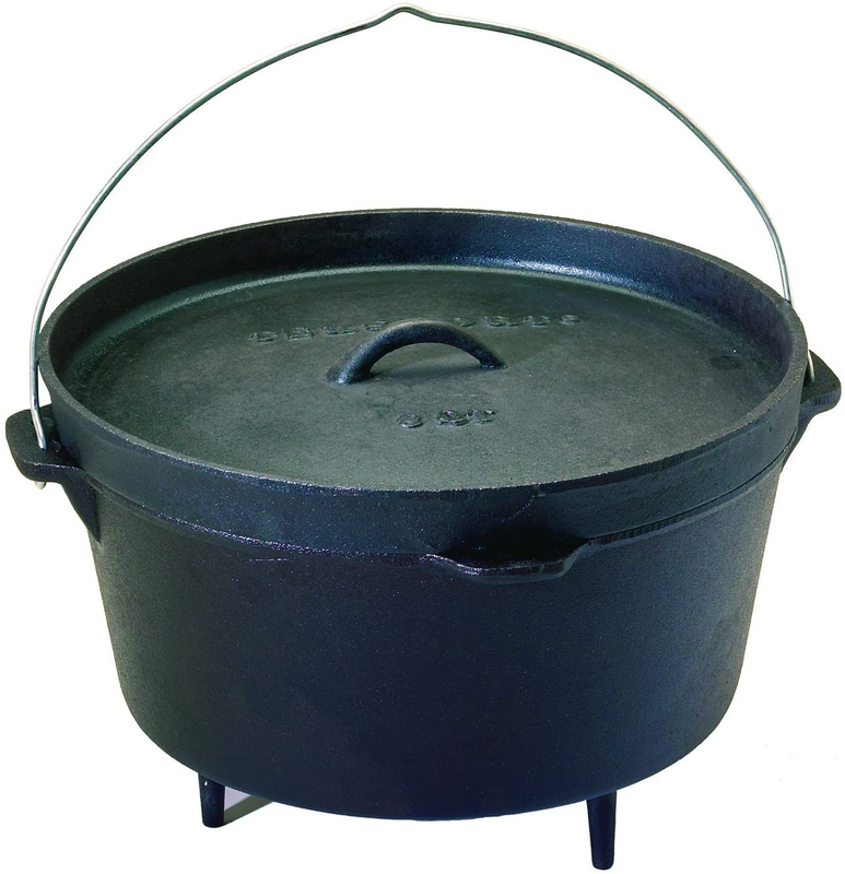Dutch Oven With Legs, Lid, Dual 8 Quart, Multicolor
