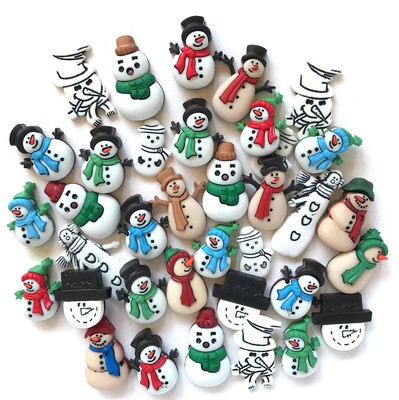 Buttons Galore Snowman Super Value Pack Craft Buttons, White 100 Pack