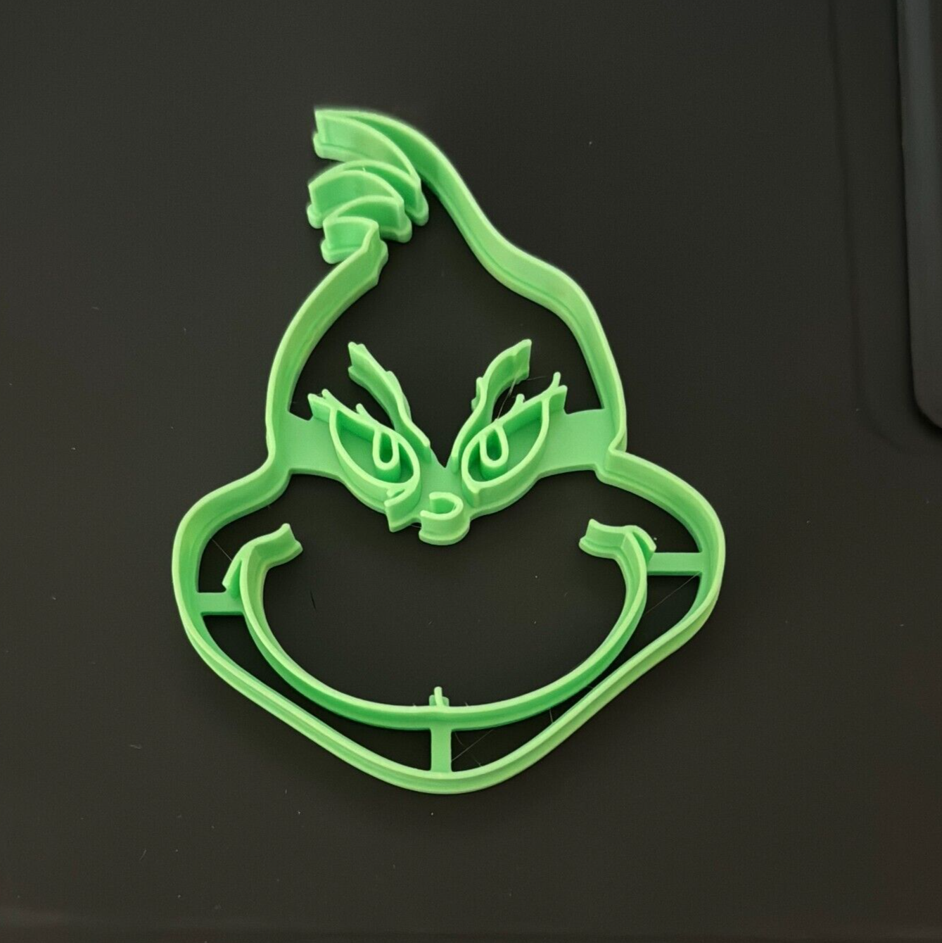 Grinch Face Christmas Cookie Cutters (4x3x 0.3 inches) 3d printed.