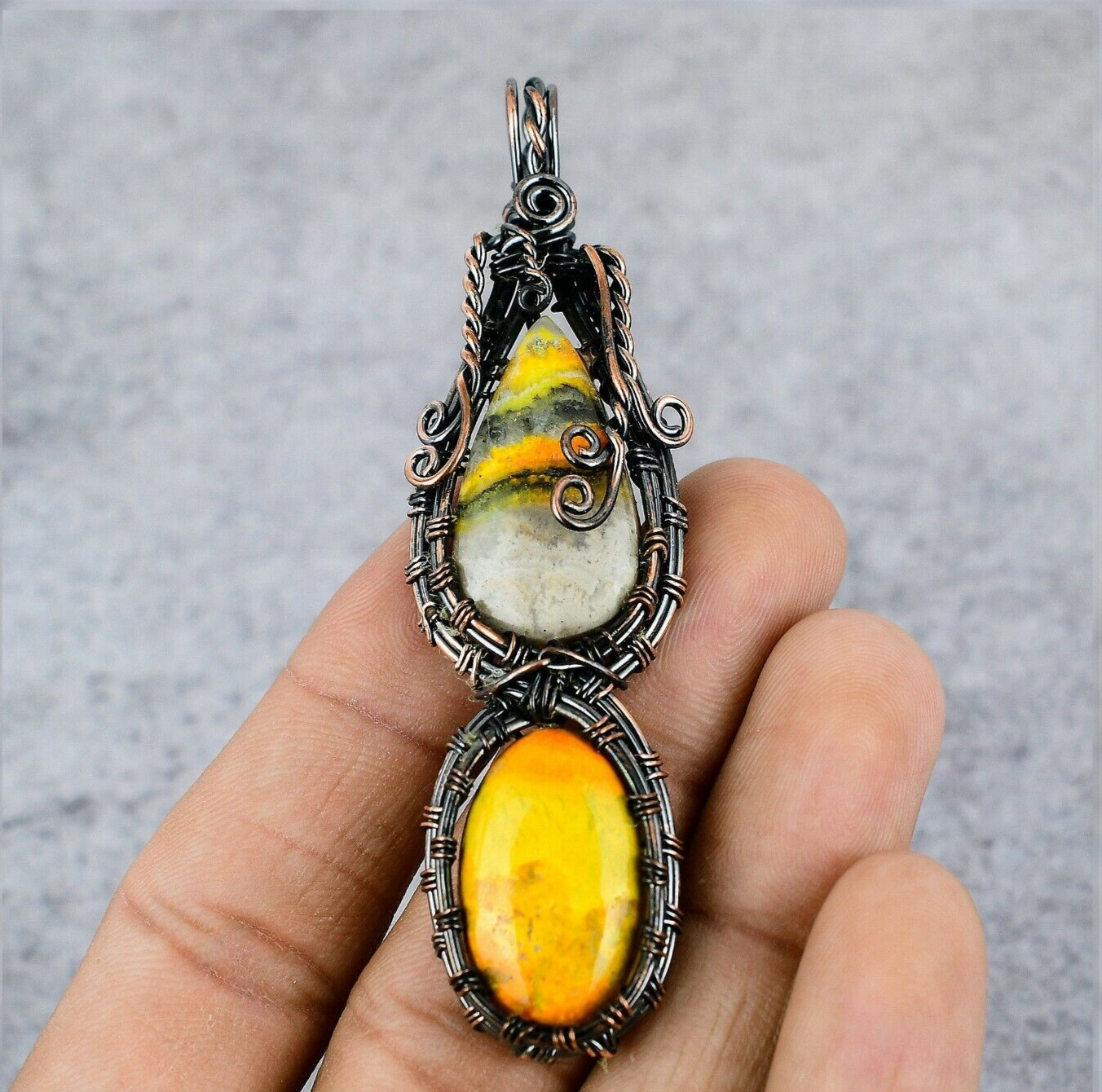 バンブルビージャスパー　ペンダント バンブルビージャスパー ペンダントトップ SV925 インドネシア産