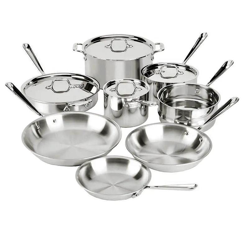 All-Clad D3 Stainless Steel 12 Piece Cookware Set, 40012R