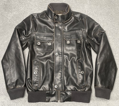 A*Y様 90s GUESS USA leathe bomber jacket Vintage 90s Guess USA Leather Bomber Jacket Size XL Hip hop