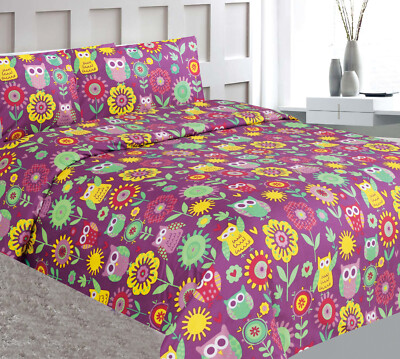 FULL SIZE CHILDREN TEEN  NEW MODERN DESIGN SINGLE BED COMPLETE SHEET SET