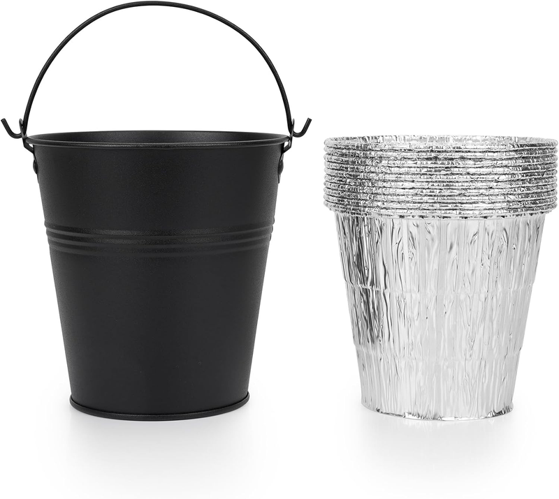 Grease Bucket & 10pcs Foil Drip Liner for Traeger 20/22/34 Series Pellet Grills