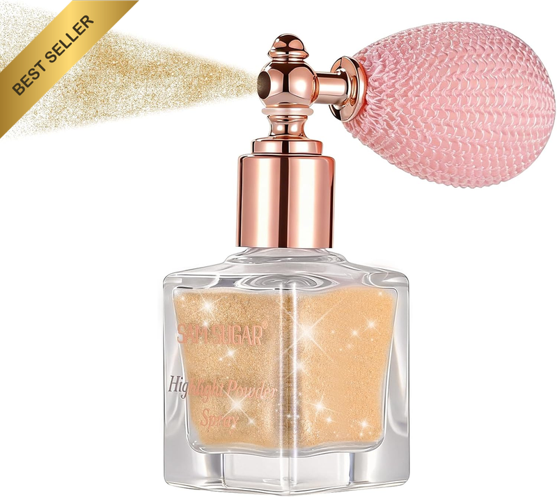 Gold Body Glitter Spray, Shimmering Spray Powder, Holographic Sparkle Powder, Co