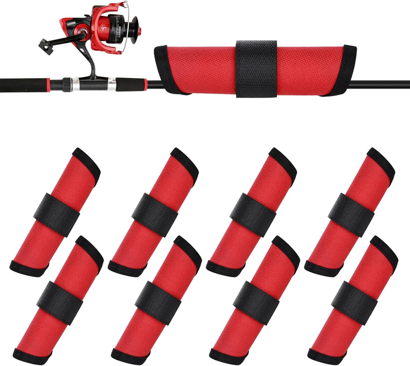 8 Pack Fishing Lure Covers 6" Lure Wraps for Fishing Rod Hook Cover Bait Storage