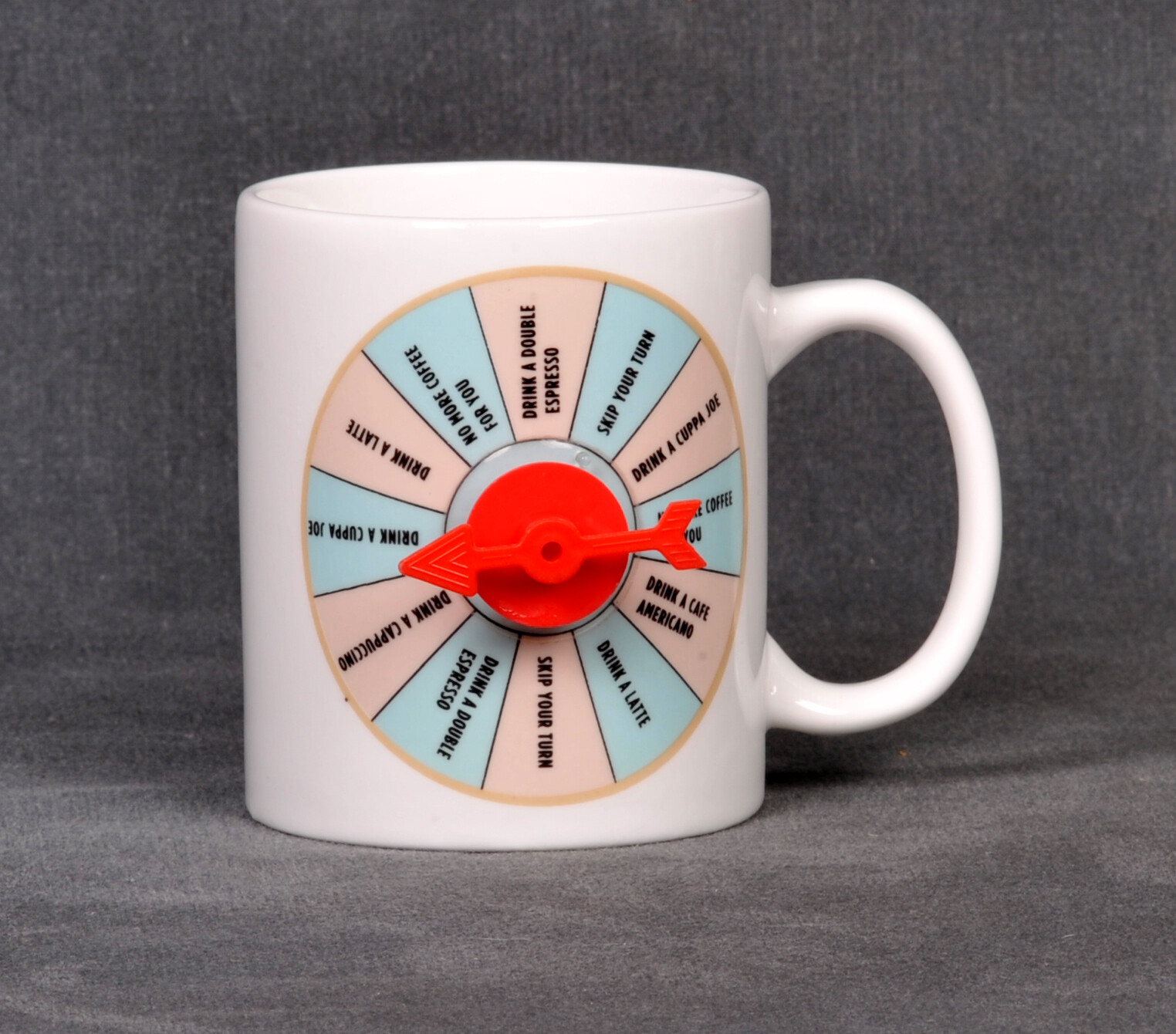Roulette Game Coffee Mug with Detachable Spinner Meridian Point 12 ounce