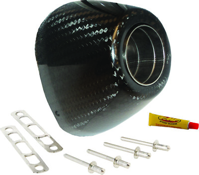 FMF Racing Carbon Fiber End Cap Kit w/ Rivets for Factory