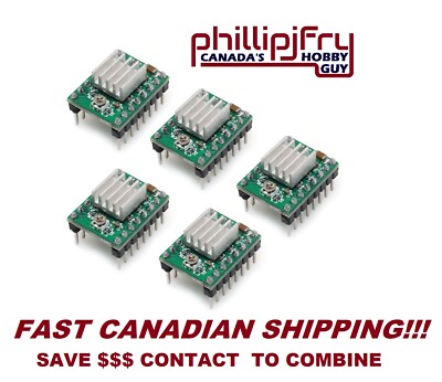5pcs Green A4988 Stepper Motor Driver Module 3D Printer Reprap StepStick CANADA!