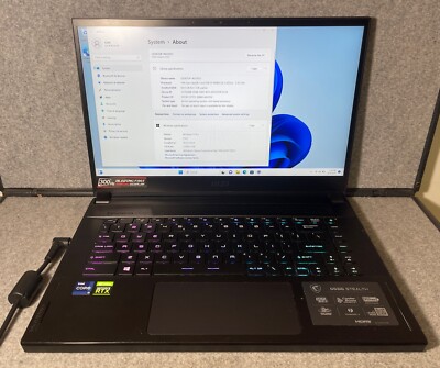 MSI GS66 Stealth 11UH i9-11900H 64GB RAM 1TB SSD 15.6'' FHD RTX 3080 W11P 