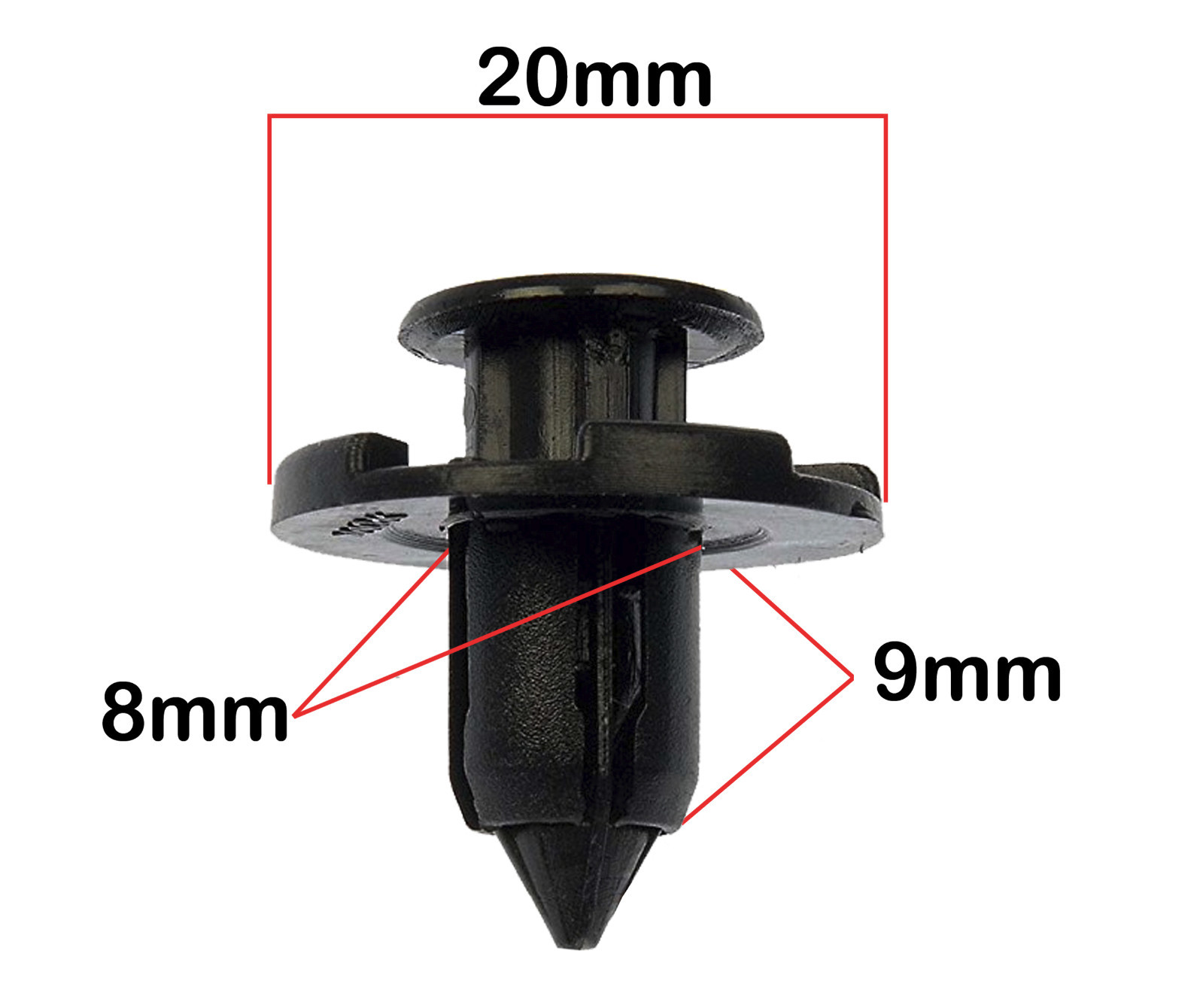 Fender Splash Engine Shield Retainer Fastener Rivet Push Plastic Clip