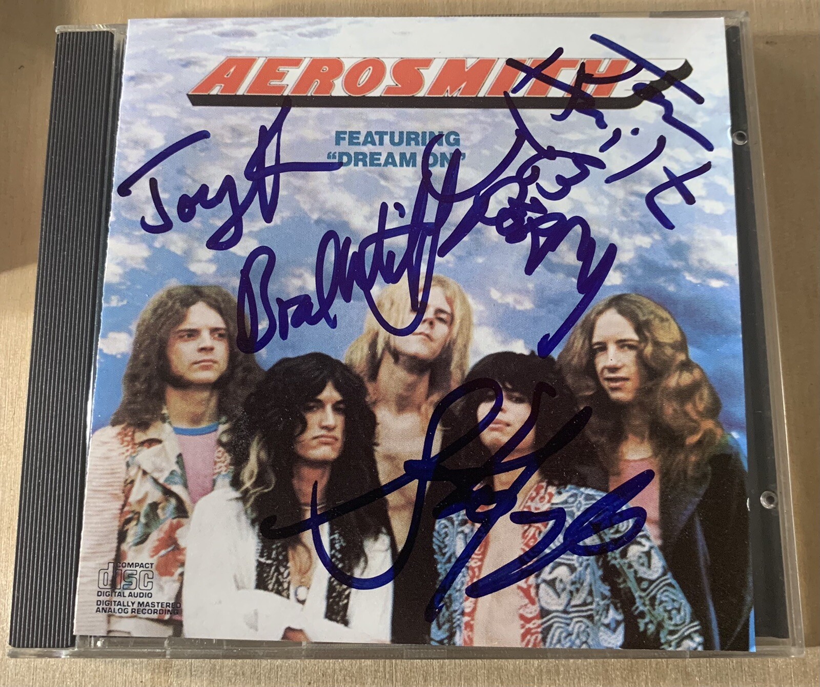 Aerosmith signed CD X5 Steven Tyler Joe Perry Brad Whitfield Tom