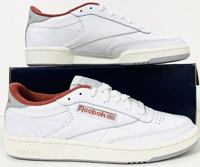 Reebok Womens Club C 85  Shoes Sz(7) Wht/Chalk/D.Rose 100033087 NIB