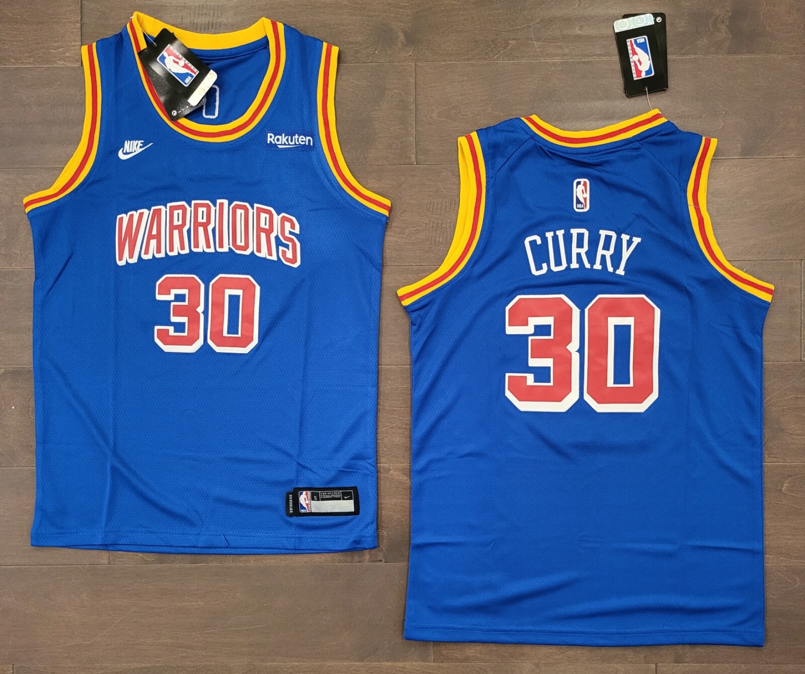 YOUTH Warriors #30 Stephen Curry Stitched Royal Blue City