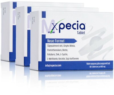 3x60 Tabletten=180 Tabletten Xpecia DHT Blocker mit Biotin und Sägepalmextrakt 