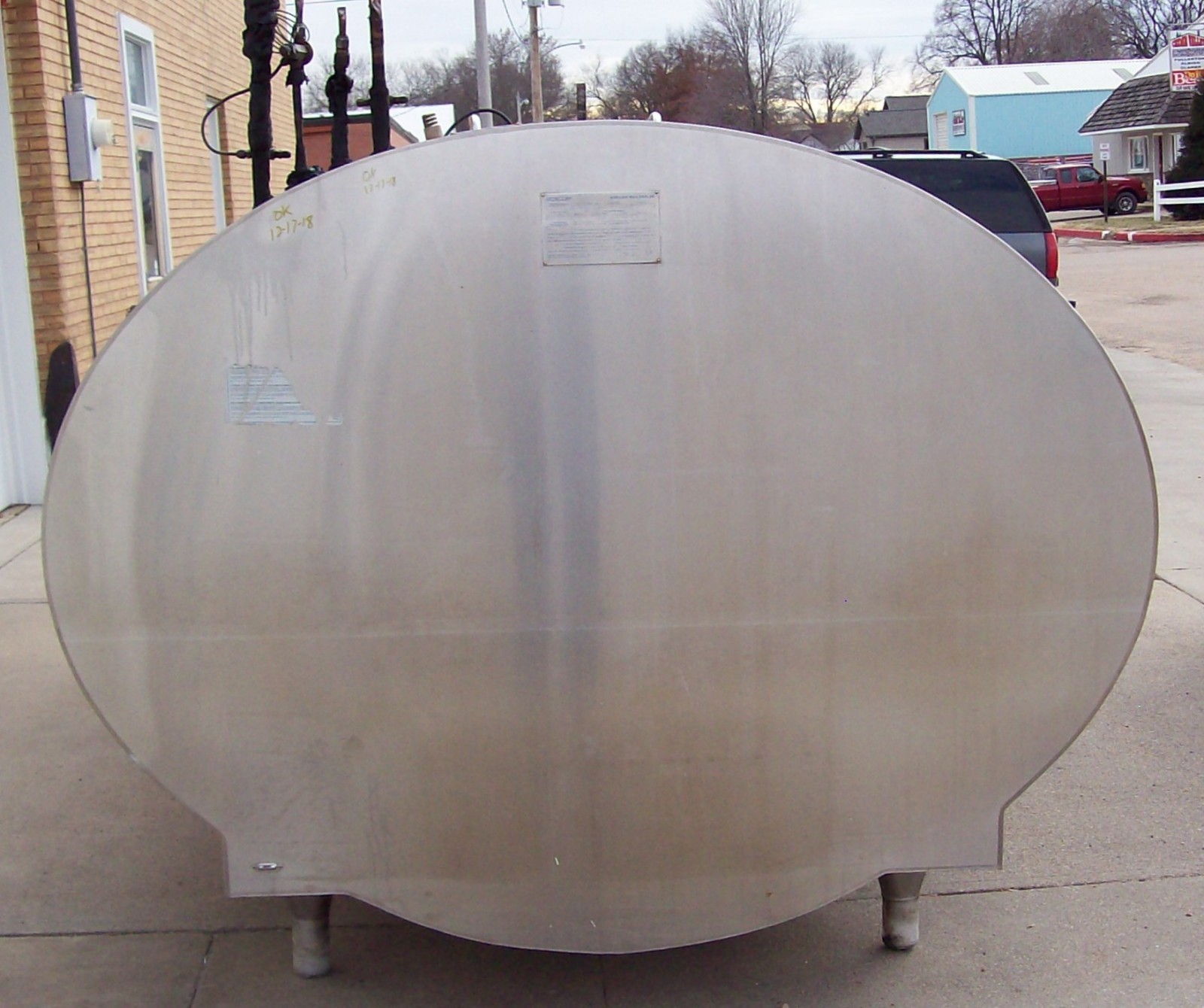 MUELLER 2000 OE3371BA Stainless Steel Bulk Milk Cooling Farm Tank