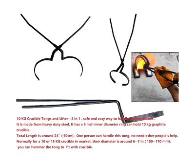 16KG Propane Melting Furnace Kits with Dual Forge Burners, 2 Crucibles (16KG,...