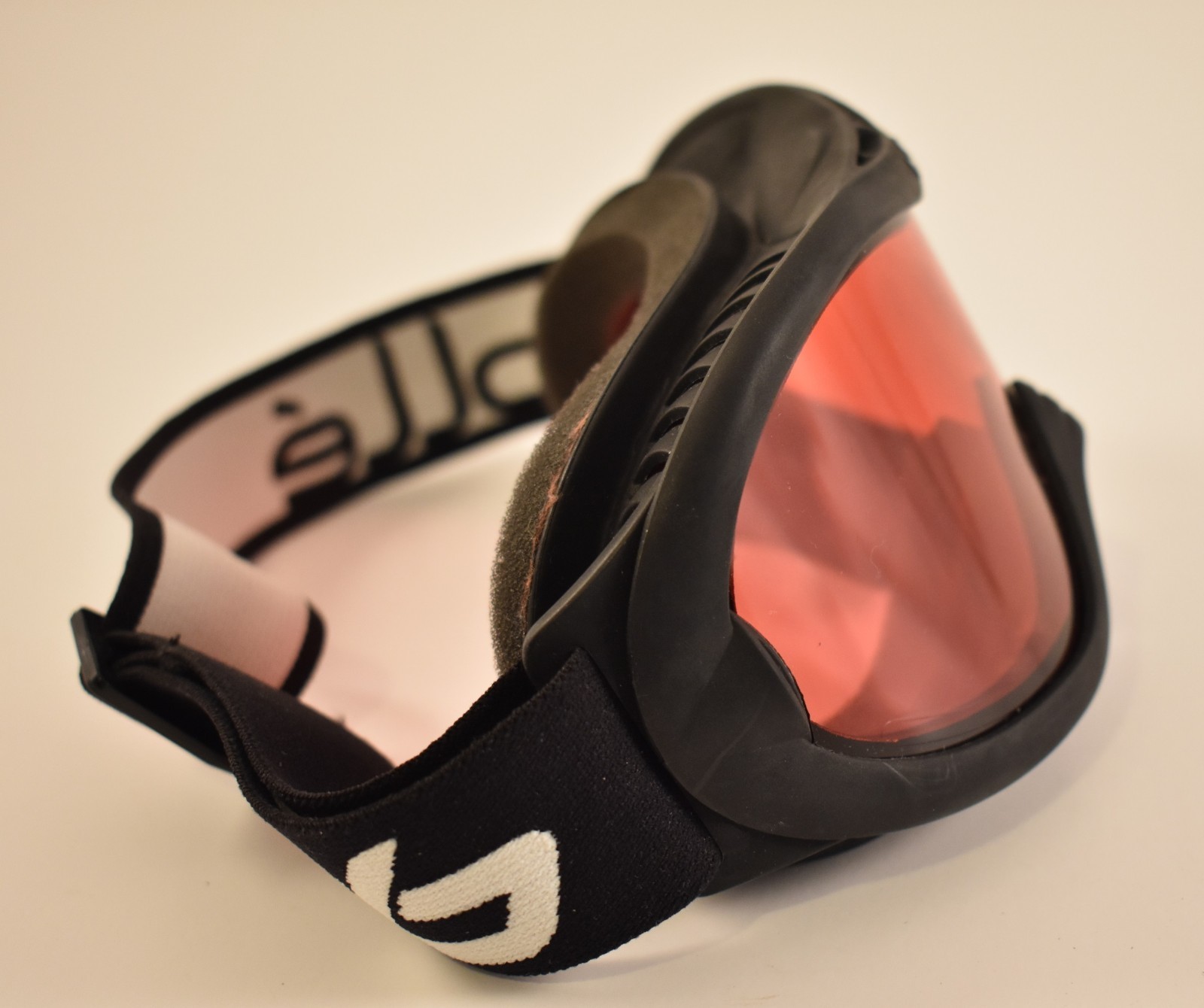 PINK Bolle Mojo Ski Goggle Shiny Black / Vermillon, Adult