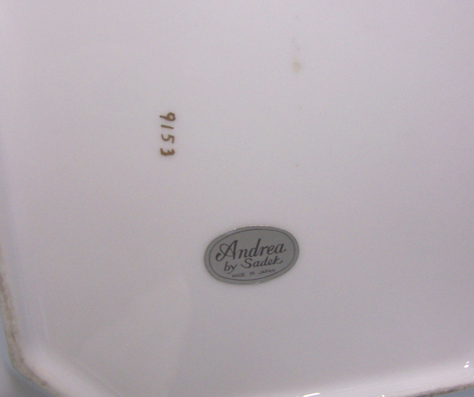 Andrea by Sadek Square Plate Blue Asian Pheasants Gold Trim #9153 Made in Japan