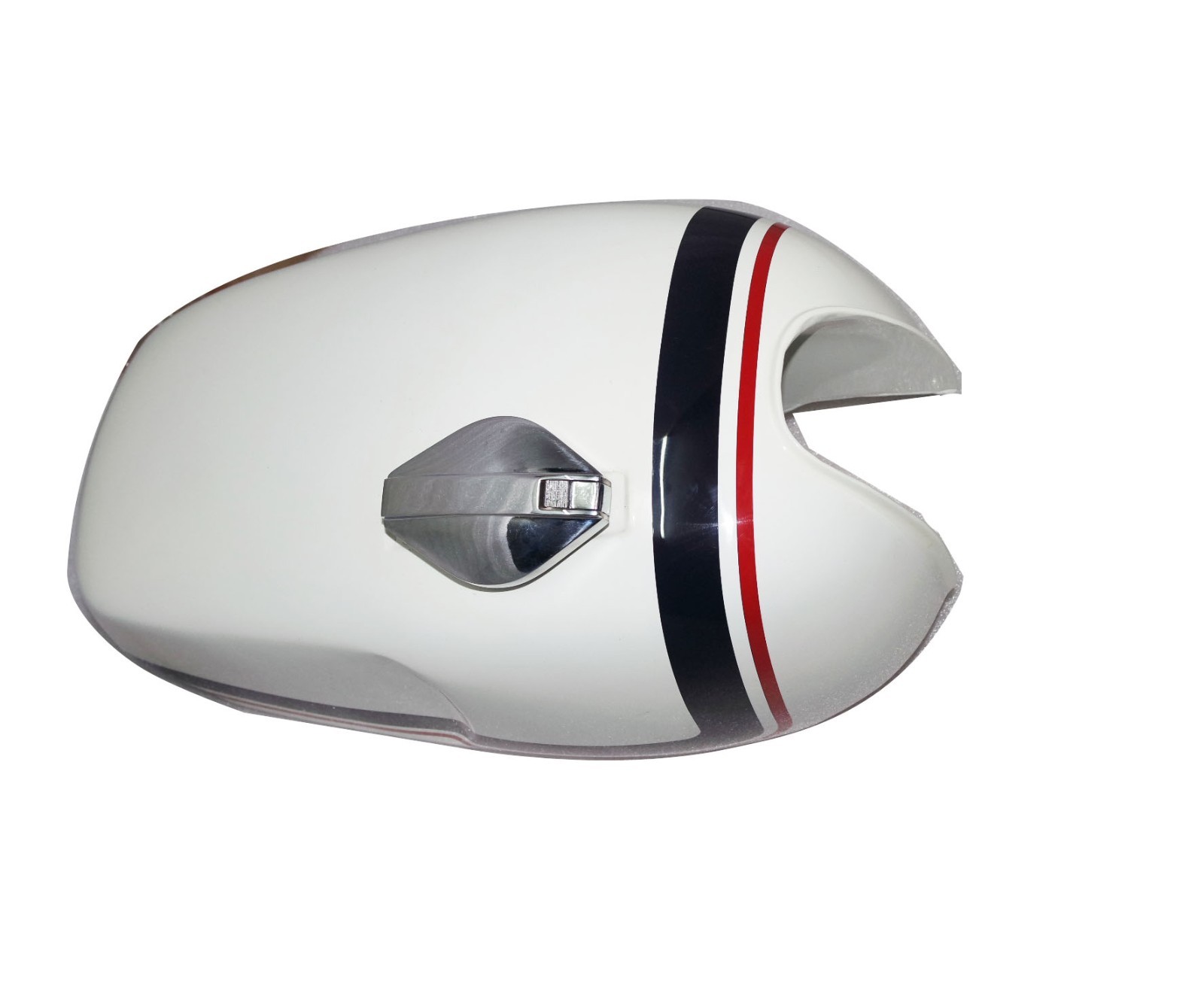 For Norton Commando Roadster Red Stripe Fuel Tank With Cap & Side Panel