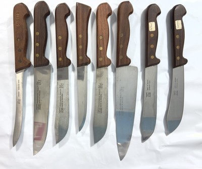FROSTS MORA CHEF KNIVES Wooden Handle Bundle Of 8 - Made in Sweden