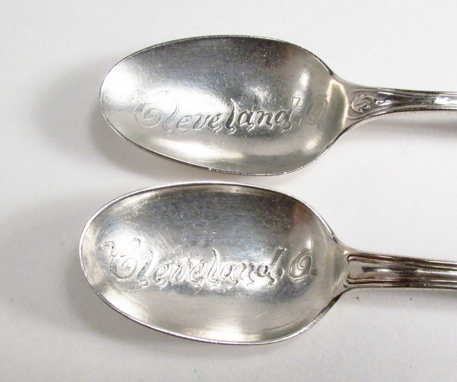 Antique 1900s 2pc Cleveland Ohio Sterling Silver 925 Acid