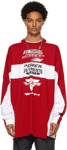 国内発送☆VETEMENTS☆VTM LONGSLEEVE/WHITE VETEMENTS Vtm Long Sleeve Tee in White | FWRD