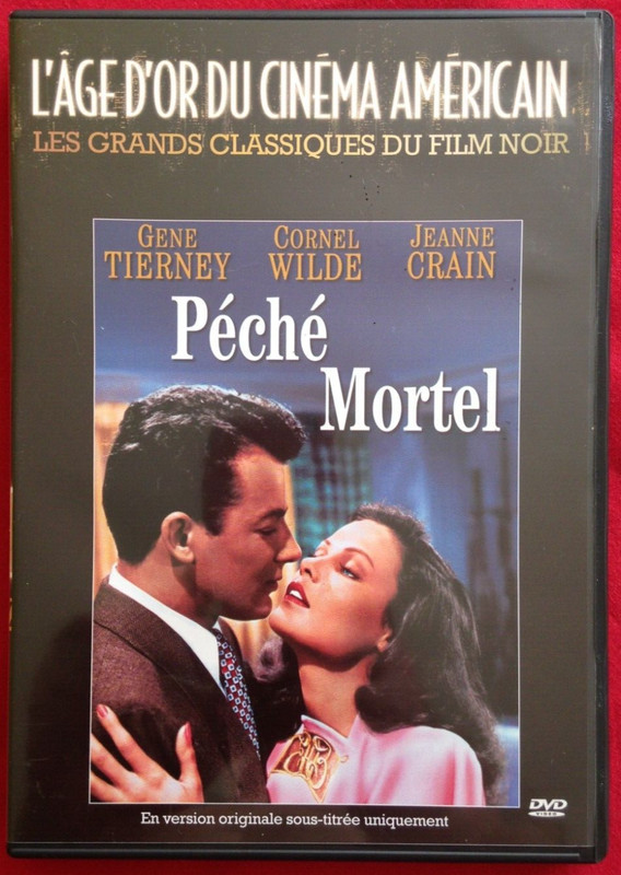 Dvd - Peche Mortel - John M. Stahl - Gene Tierney / Cornel Wilde - Comme Neuf