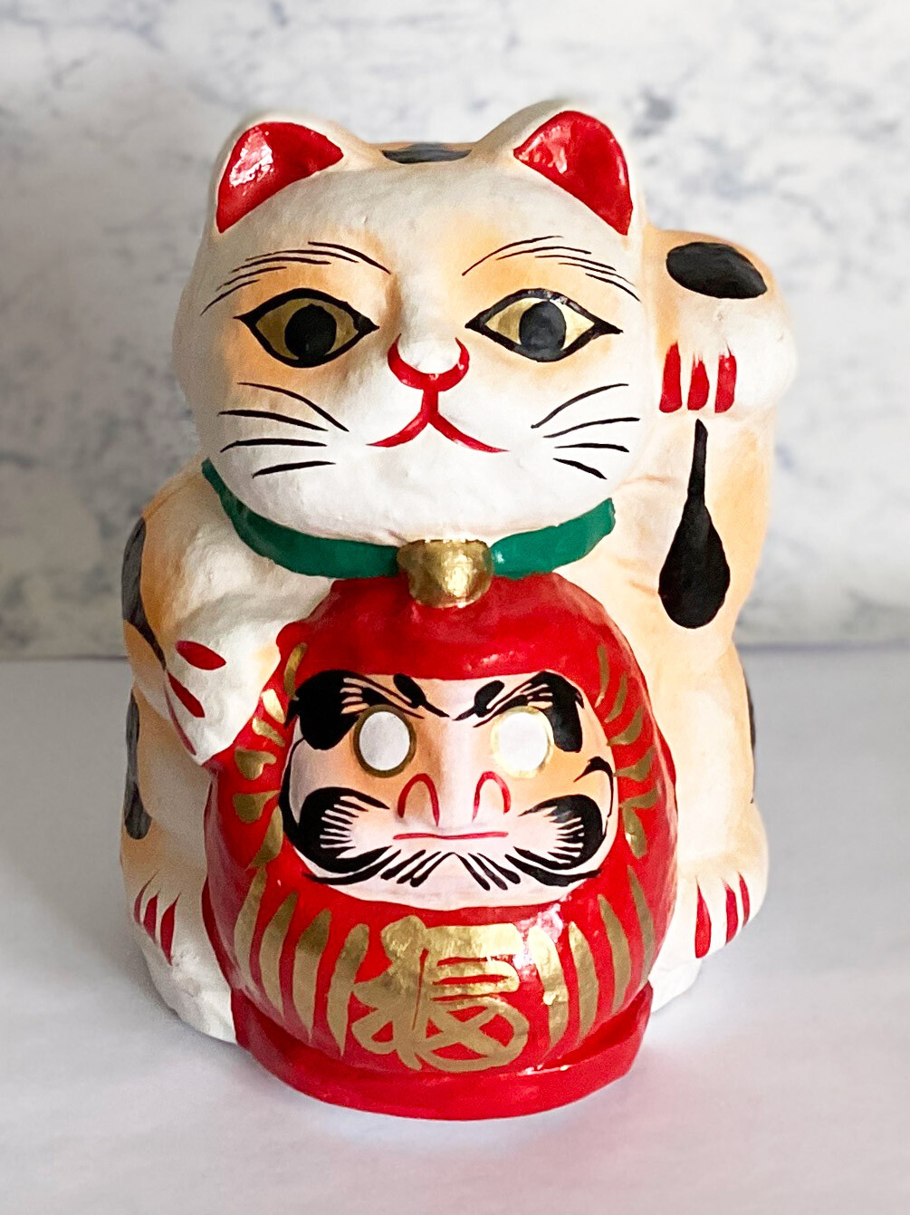 Daruma Darma Maneki Neko Takasaki Hariko Tumbling Doll Lucky