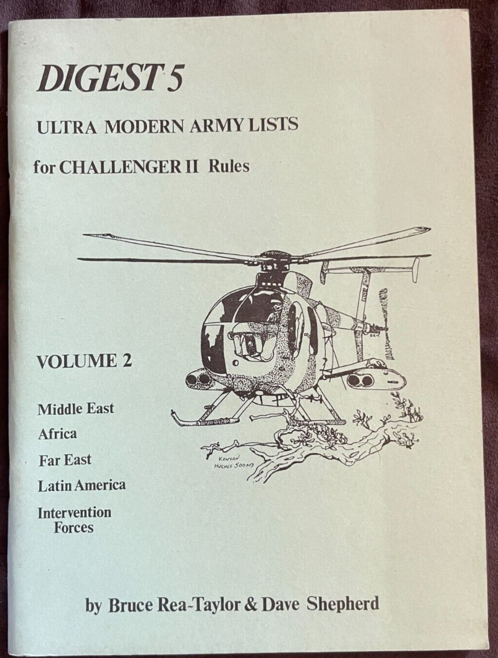 Ultra Modern Army Lists Vol. 2 -Challenger II War game - B. A .Rea-Taylor - 1989