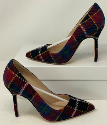 Manolo blahnik bb plaid deals pumps