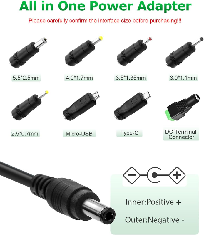 5V 1A DC Power Supply Adapter 5W AC/DC Charger AC 100V-240V to DC 5 Volt 1Amp 0.